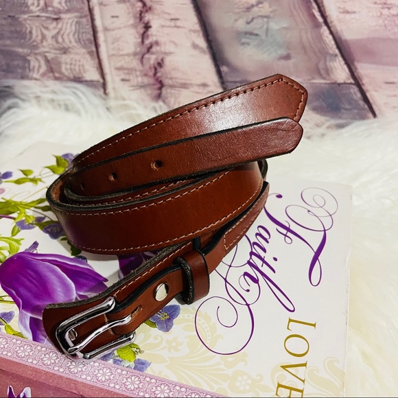 MOONSHINE LEATHER CO. Women's Belt Brown USA EUC - Picture 1 of 9